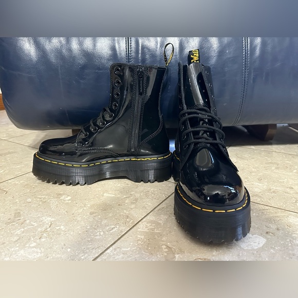 Dr. Martens Jadon Patent Platform Leather Boots - Picture 5 of 5